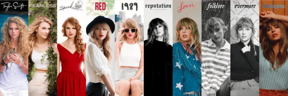 Timeline of Taylor Swifts "era's"